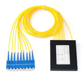 아BS 상자 유형 광섬유 PLC 쪼개는 도구 1x8 2.0mm Sc/Upc 연결관 소형 디자인
