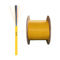 노란 단단한 부드럽게 된 섬유 케이블, GJFJV 섬유 탈주 케이블 실내 SM MM 0.9mm